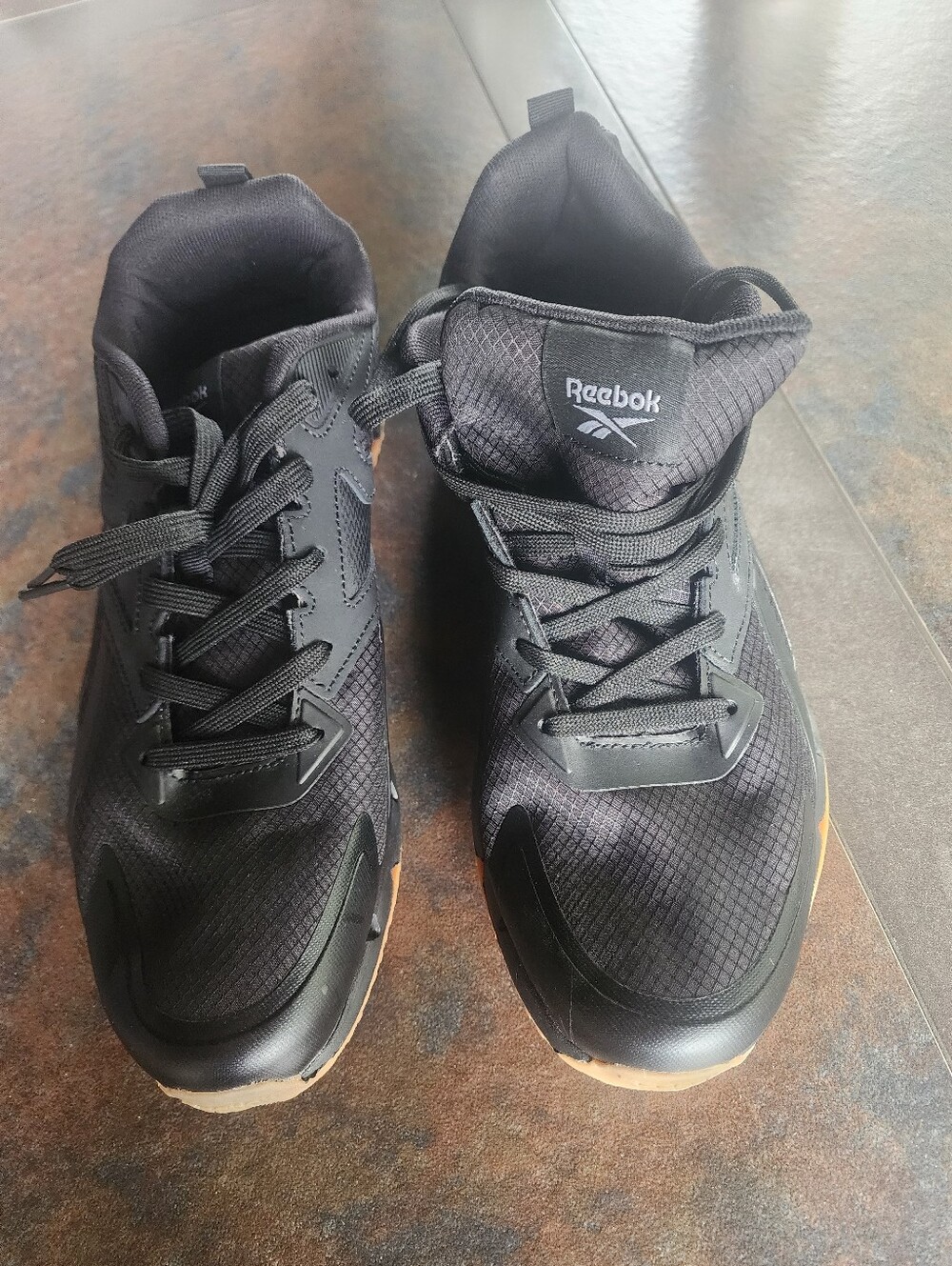 Reebok Men's Black Sneakers with Gum Outsole